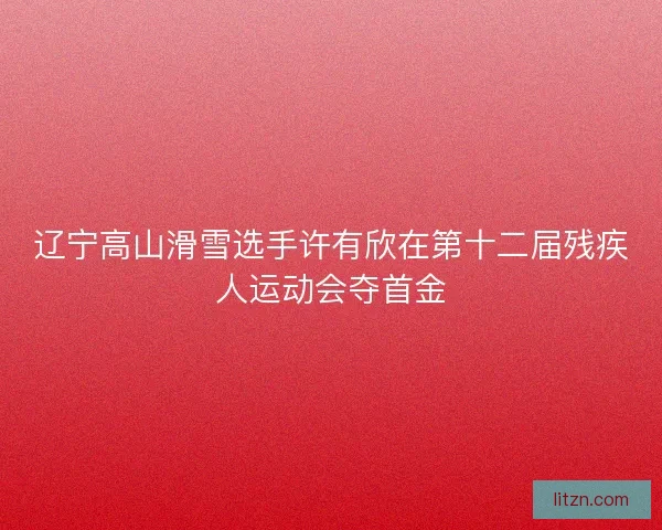 辽宁高山滑雪选手许有欣在第十二届残疾人运动会夺首金